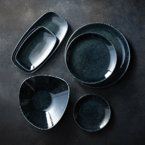 FINE DINE Dubuo Astro, mėlynas, ø250 mm, 12 vnt. ATBLEVB91 | E-gastro