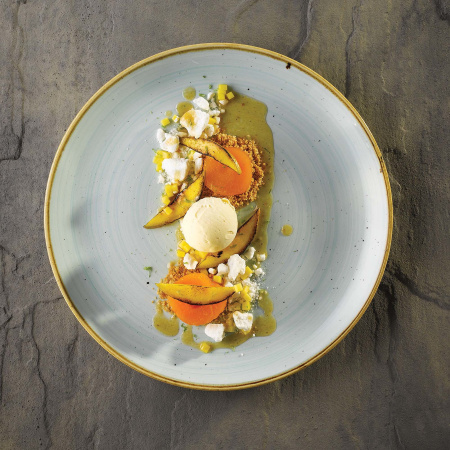 FINE DINE Lėkštė aukštu krašteliu Duck Egg Blue, melsva, ø210 mm, 6 vnt. SDESWP211 | E-gastro