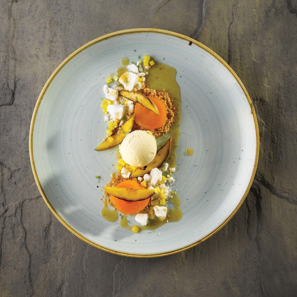 FINE DINE Lėkštė aukštu krašteliu Duck Egg Blue, melsva, ø210 mm, 6 vnt. SDESWP211 | E-gastro
