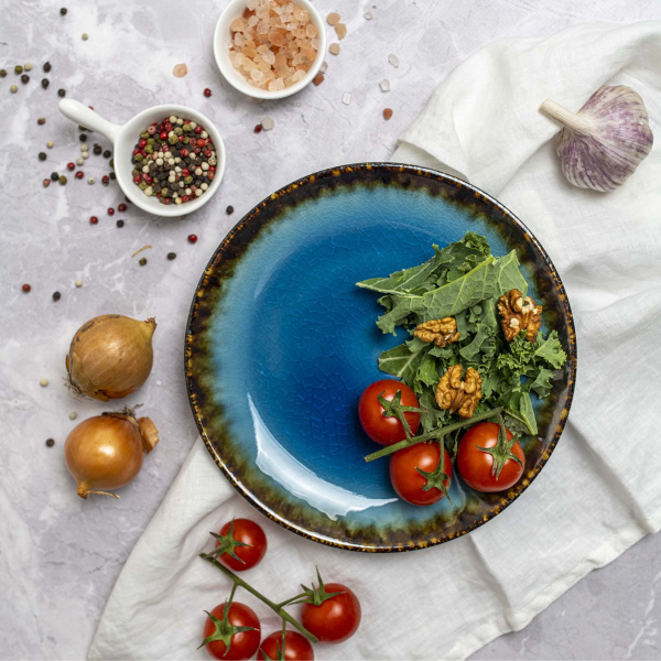FINE DINE Plati lėkštė Lazur, mėlyna, ø207 mm, 3 vnt. 772829 | E-gastro