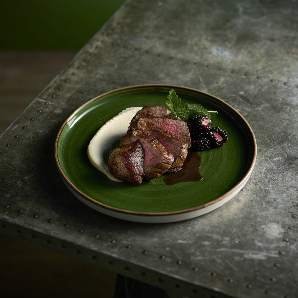 FINE DINE Lėkštė aukštu krašteliu Sorrel, žalia, ø260 mm, 6 vnt. SSRSWP261 | E-gastro