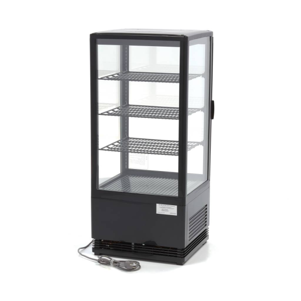 MAXIMA Vitrininis šaldytuvas 78 L 43 cm juodas 09400806 | E-gastro