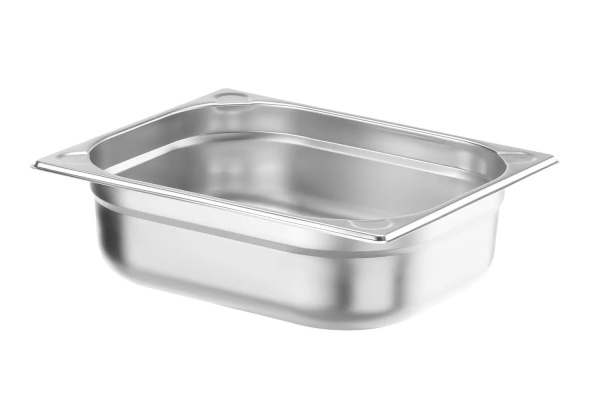 HENDI Konteineris GN 1/2, Kitchen Line, 6,5L, nerūdijantis plienas, 325x265x(H)100 mm 806333 | E-gastro