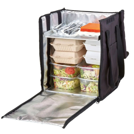 CAMBRO Termoizoliacinė kuprinė su pertvara, Juoda, 355x280x(H)430mm GBBP111417110 | E-gastro