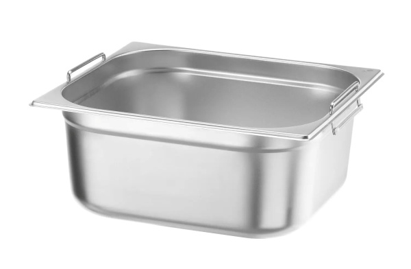 HENDI Konteineris su rankenėlėmis GN 2/3, Budget Line, 13L, nerūdijantis plienas, 354x325x(H)150mm 817247 | E-gastro