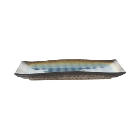 FINE DINE Stačiakampė lėkštė Lazur, mėlyna, 272x150mm, 3 vnt. 772867 | E-gastro