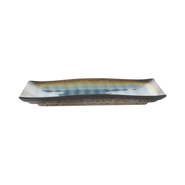 FINE DINE Stačiakampė lėkštė Lazur, mėlyna, 272x150mm, 3 vnt. 772867 | E-gastro