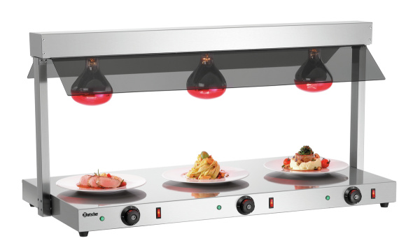 BARTSHER Infraraudonųjų spindulių maisto šildytuvas I3WL1200, 1085 mm, 230V/1,2kW 114303 | E-gastro