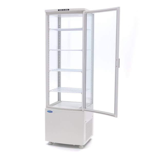 MAXIMA Vitrininis šaldytuvas 235 L 52 cm baltas 09400815 | E-gastro