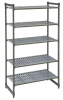 CAMBRO Stelažas Camshelving Basics Plus iš kompozitinės medžiagos su 4 vėdinamomis lentynomis, 915x540x(H)1830mm CBU213672V4 | E-gastro