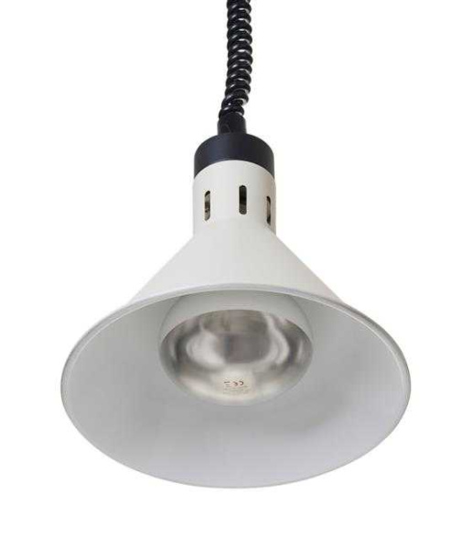 HENDI Aukštyn ir žemyn pakeliama šilumos lempa, kūginė,Balta, 230V/250W 273937 | E-gastro