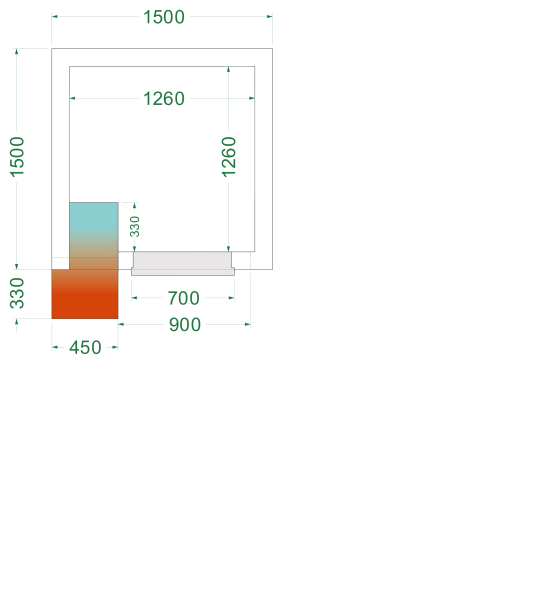 TEFCOLD Šaldomas kambarys CRNF1515, 1500x1500x2200mm, -20/-10 °C 44225 | E-gastro