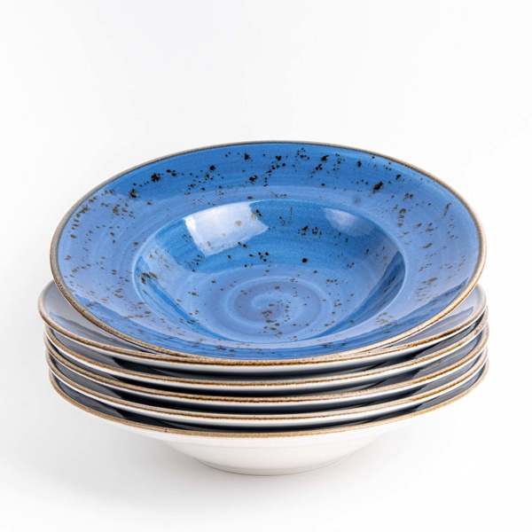 FINE DINE Makaronų lėkštė Iris, mėlyna, ø270 mm, 6 vnt. 778258 | E-gastro