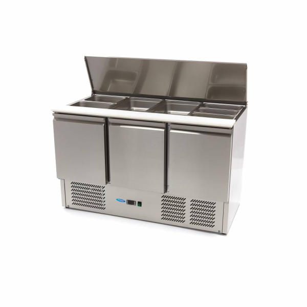 MAXIMA Saladetė 400 L 137 cm 3 durų su pjaustymo lenta 09400415 | E-gastro