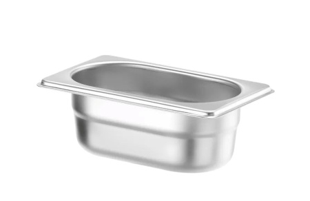 HENDI Konteineris GN 1/9, Profi Line, 0.6 L, nerūdijančio plieno, 176x108x(H)65 mm 801833 | E-gastro
