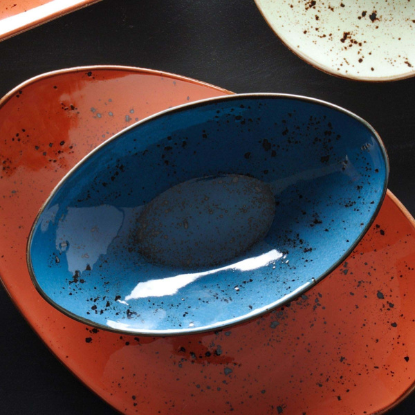 FINE DINE Ovalus dubuo Iris, mėlynas, 250x160mm, 6 vnt. 778227 | E-gastro