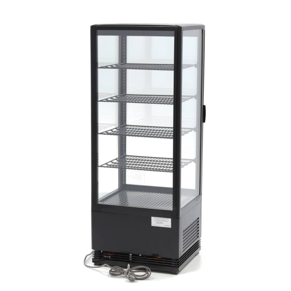 MAXIMA Vitrininis šaldytuvas 98 L 43 cm juodas 09400811 | E-gastro