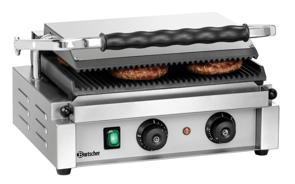 BARTSCHER Elektrinis kontaktinis grilis "Panini-T" 1R, rifliuotas viršus ir apačia, 230V/2,2kW A150774  | E-gastro