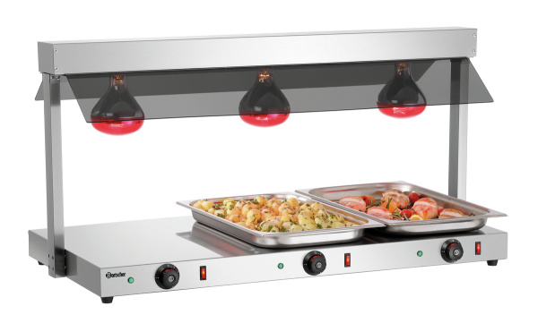 BARTSHER Infraraudonųjų spindulių maisto šildytuvas I3WL1200, 1085 mm, 230V/1,2kW 114303 | E-gastro