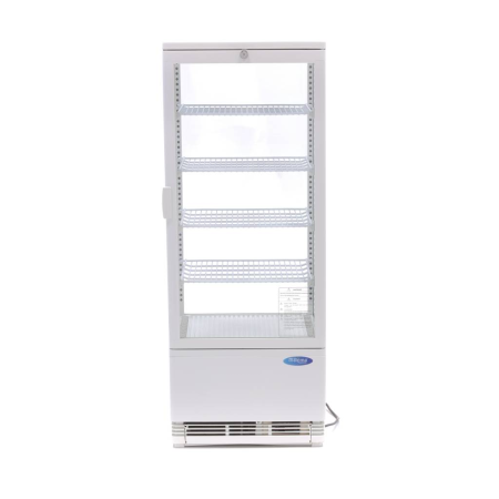 MAXIMA Vitrininis šaldytuvas 98 L 43 cm baltas 09400810 | E-gastro