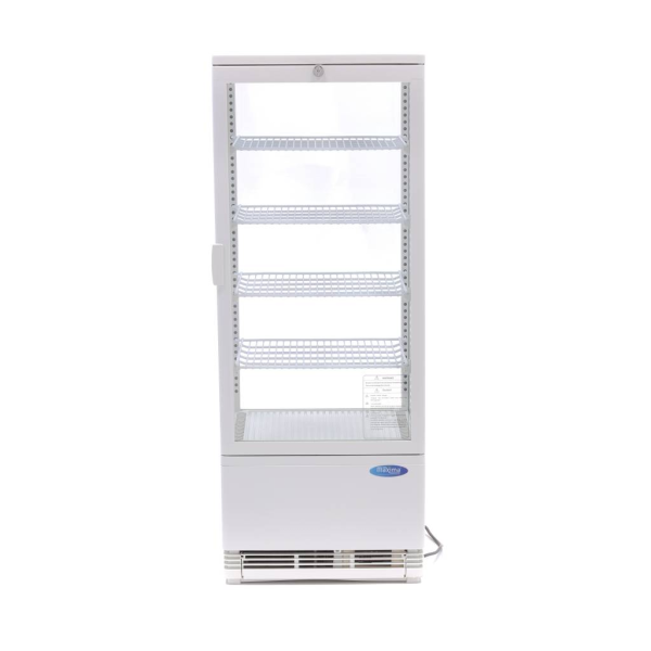 MAXIMA Vitrininis šaldytuvas 98 L 43 cm baltas 09400810 | E-gastro