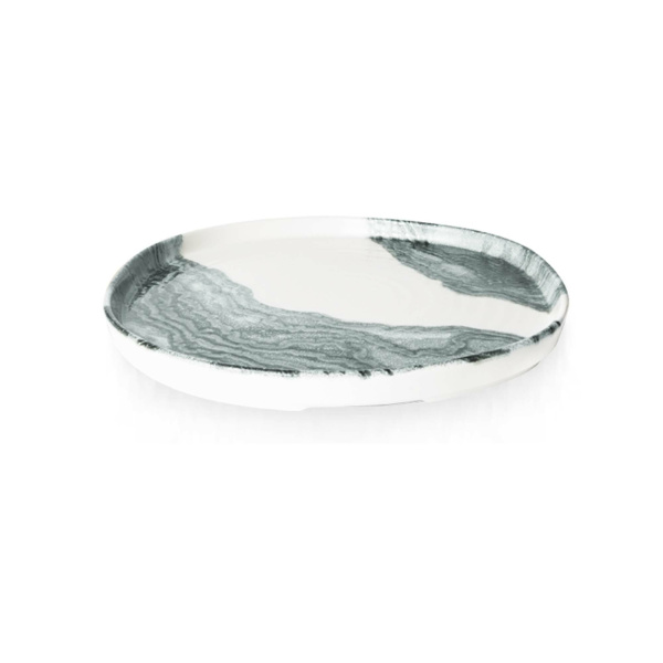FINE DINE Lėkštė aukštu krašteliu Tide Black, kreminė, ø250mm, 6 vnt. TDBKOW261 | E-gastro