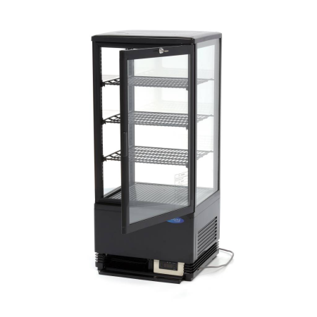 MAXIMA Vitrininis šaldytuvas 78 L 43 cm juodas 09400806 | E-gastro