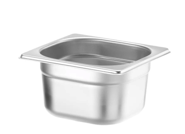 HENDI Konteineris GN 1/6, Profi Line, 1.6 L, nerūdijančio plieno, 176x162x(H)100 mm 801727 | E-gastro