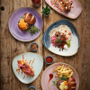 FINE DINE Trikampė lėkštė Duck Egg Blue, melsva, ø229 mm, 6 vnt. SDESTR91 | E-gastro