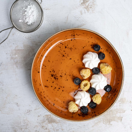 FINE DINE Lėkštė aukštu krašteliu, oranžinė, ø270 mm, 4 vnt. 778531 | E-gastro