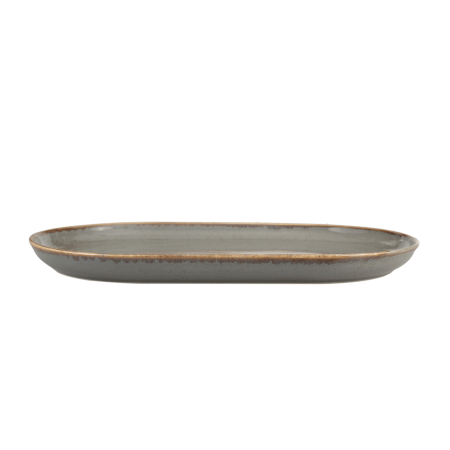 FINE DINE Ovali lėkštė Stone, tamsiai pilka, 300x150mm, 6 vnt. 04ALM002443 | E-gastro