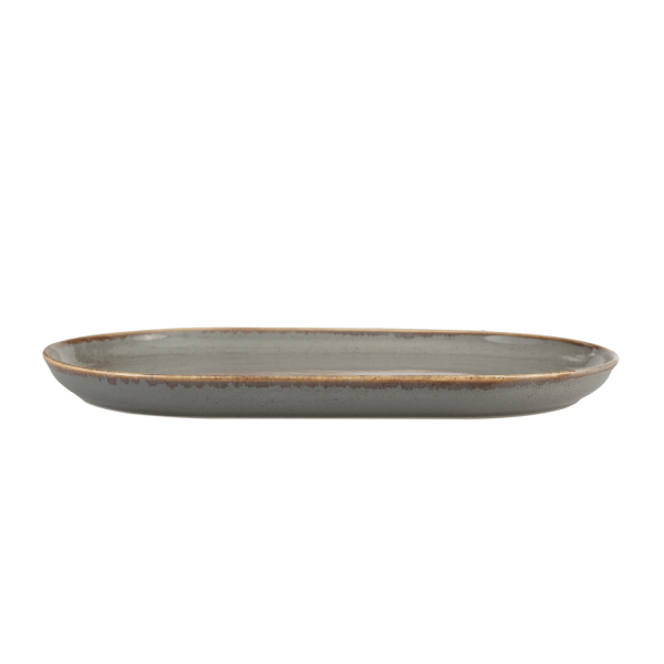 FINE DINE Ovali lėkštė Stone, tamsiai pilka, 320x200mm, 6 vnt. 04ALM002561 | E-gastro