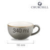 FINE DINE Cappuccino puodelis Peppercorn, pilkas, 340 ml, 6 vnt. SPGSCB281 | E-gastro