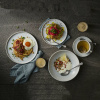 FINE DINE Dubuo Delta Grey, melsvas, ø 250 mm, 12 vnt. DELGEVB91 | E-gastro