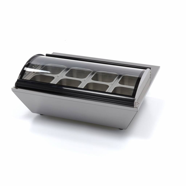 MAXIMA Saladetė 67L 8 × 1/6 GN su stiklo dangčiu 09400870 | E-gastro
