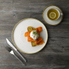 FINE DINE Lėkštė aukštu krašteliu Barley, kreminė, ø210 mm, 6 vnt. SWHSWP211 | E-gastro