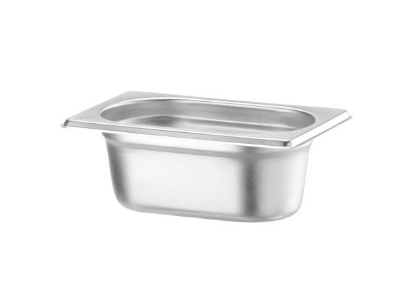 HENDI Konteineris GN 1/9, Budget Line, 0,6L, nerūdijantis plienas, 176x108x(H)65 mm 800720 | E-gastro