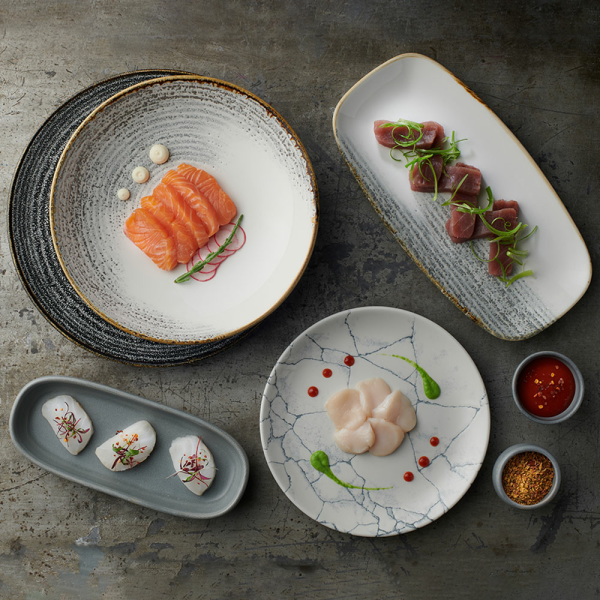 FINE DINE Lėkštė Homespun Accents, pilka, ø165 mm, 12 vnt. HAJGEVP61 | E-gastro
