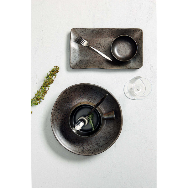FINE DINE Dubuo Ironstone, juodas, ø170 mm, 6 vnt. 04SWA000065 | E-gastro