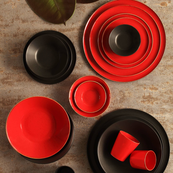 FINE DINE Espresso puodelis Magma, raudonas, ø80 mm, 6 vnt. 04ALM001717 | E-gastro