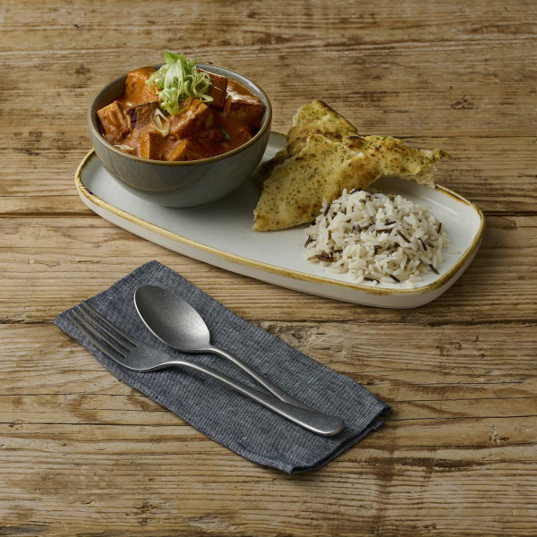 FINE DINE Stačiakampė lėkštė Barley, kreminė, 320x110mm, 6 vnt. SWHSOF331 | E-gastro