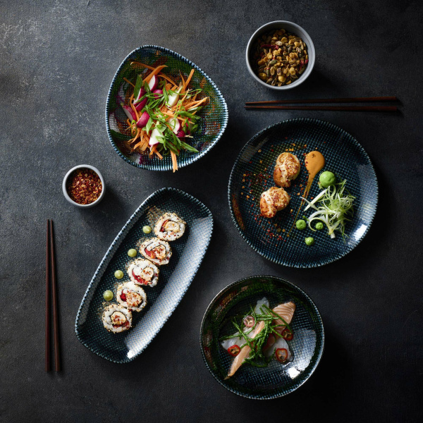 FINE DINE Dubuo Astro, mėlynas, ø250 mm, 12 vnt. ATBLEVB91 | E-gastro
