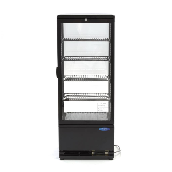 MAXIMA Vitrininis šaldytuvas 98 L 43 cm juodas 09400811 | E-gastro