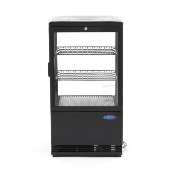 MAXIMA Vitrininis šaldytuvas 58 L 43 cm juodas 09400801 | E-gastro