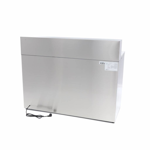 MAXIMA Picos paruošimo šaldytuvas 137 cm 3 durys 8 × 1/6 GN su granito stalviršiu ir viršutine vitrina 09400205 | E-gastro