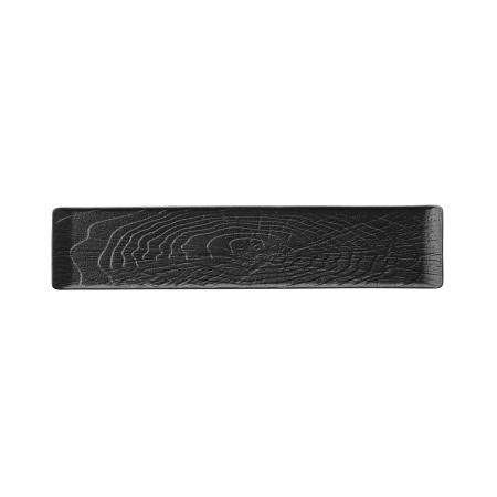 FINE DINE Stačiakampė lėkštė Crust, juoda, 295x148 mm, 3 vnt. 769836 | E-gastro
