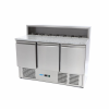 MAXIMA Picos paruošimo šaldytuvas 137 cm 3 durys 8 × 1/6 GN su granito stalviršiu ir viršutine vitrina 09400205 | E-gastro