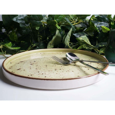 FINE DINE Lėkštė aukštu krašteliu Olive, žalia, ø210 mm, 6 vnt. 778128 | E-gastro