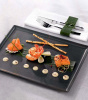 FINE DINE Stačiakampė lėkštė Coal, juoda, 350x260mm, 6 vnt. 04ALM001524 | E-gastro