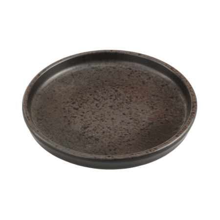 FINE DINE Lėkštė aukštu krašteliu Ironstone, juoda, ø300 mm, 6 vnt. 04SWA000017 | E-gastro